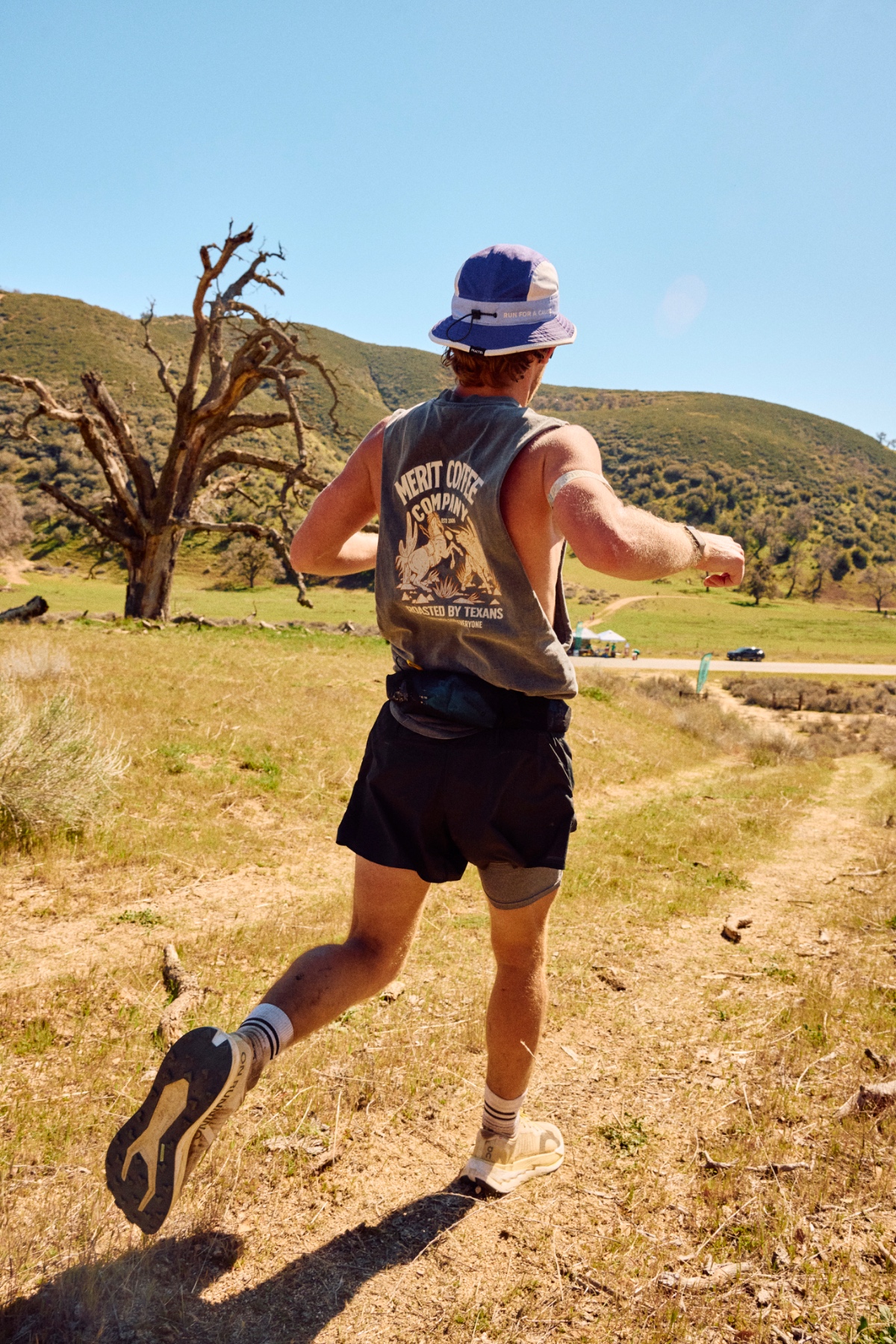 Mason running trails at Tejon Ranch